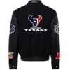 Houston Texans Jeff Hamilton Wool & Leather Varsity Jacket