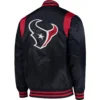 Houston Texans Prime Time Twill Satin Varsity Jacket