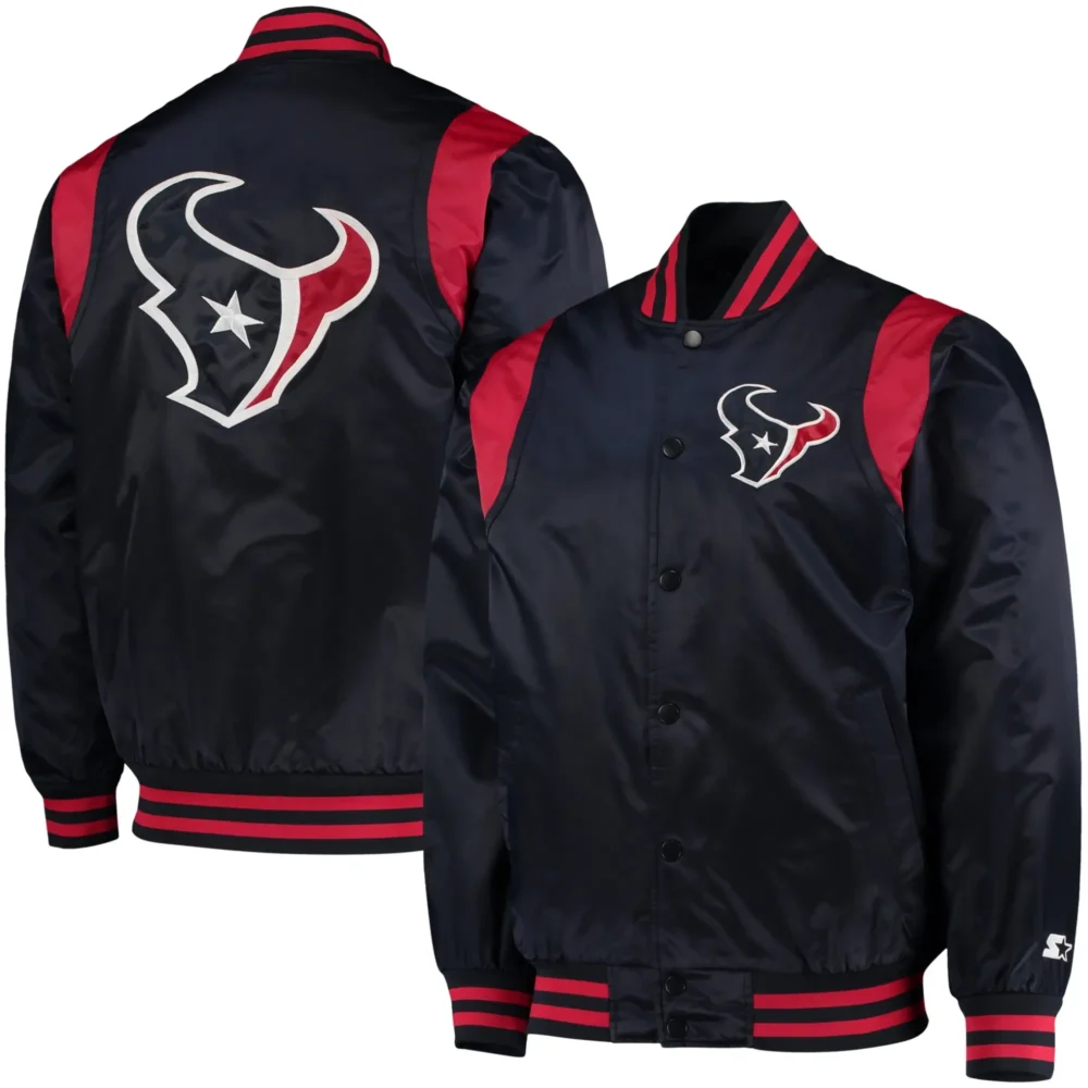 Houston Texans Prime Time Twill Satin Varsity Jacket