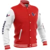 Houston Texans Satin Varsity Jacket Red & White