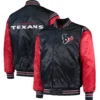 Houston Texans Starter Enforcer Satin Varsity Jacket