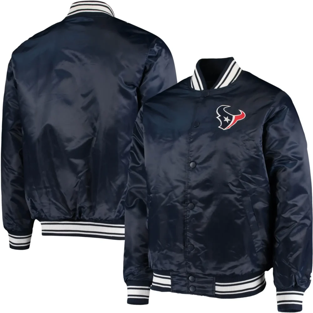 Houston Texans Starter Locker Room Satin Varsity Jacket