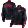 Houston Texans Starter Navy Satin Varsity Jacket