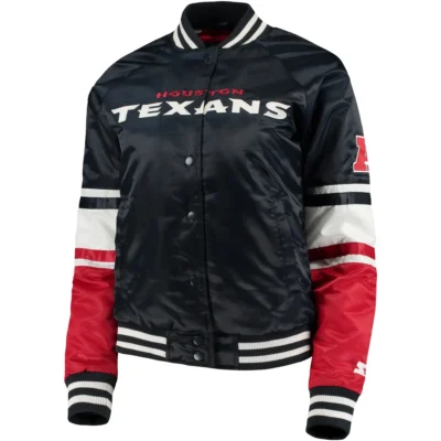 Houston Texans Starter Victory Cheer Raglan Varsity Jacket