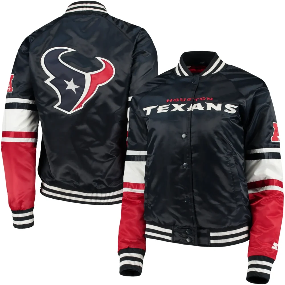 Houston Texans Starter Victory Cheer Raglan Varsity Jacket