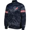 Houston Texans Starter The Pick and Roll Snap Varsity Jacket