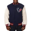 Houston Texans Wool & Faux Leather Varsity Jacket