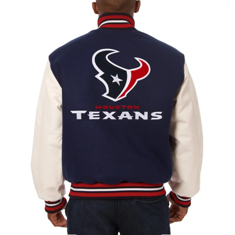 Houston Texans Wool & Faux Leather Varsity Jacket