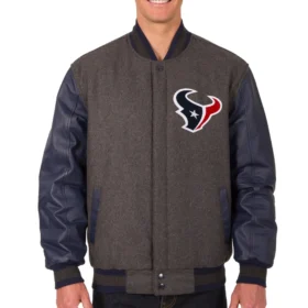 Houston Texans Wool & Leather Varsity Jacket