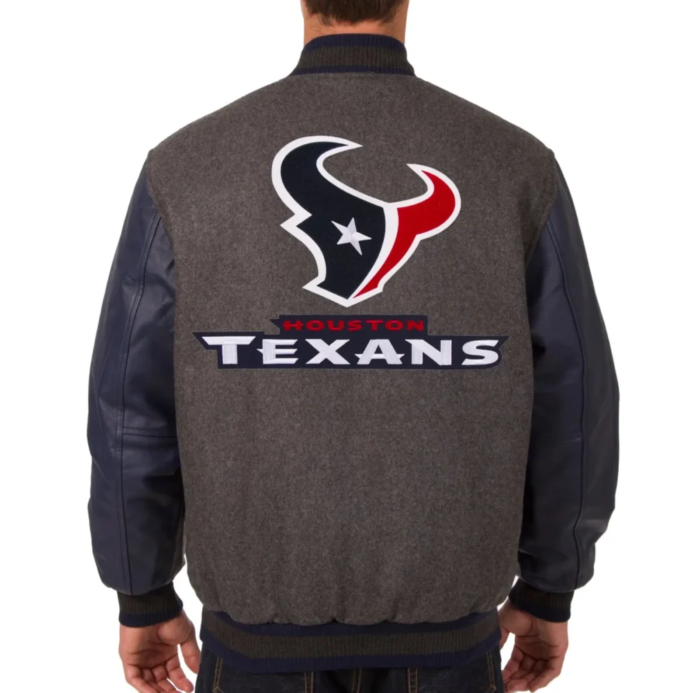 Houston Texans Wool & Leather Varsity Jacket