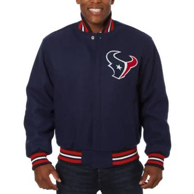 Houston Texans Wool Varsity Navy Jacket