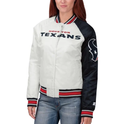 Houston Texans Starter Hometown Satin Varsity Jacket